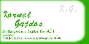 kornel gajdos business card